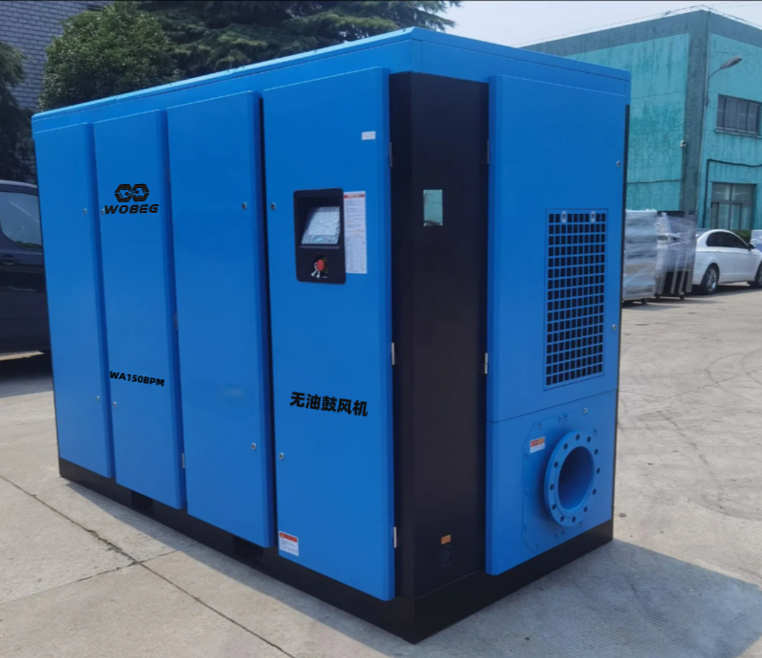 Oil-free screw blower